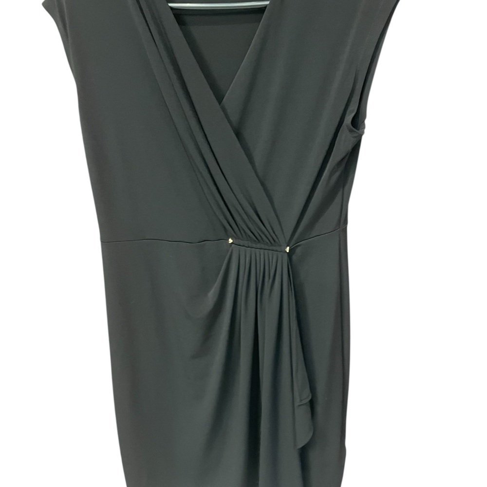 Michael Kors Charcoal Draped Midi Dress